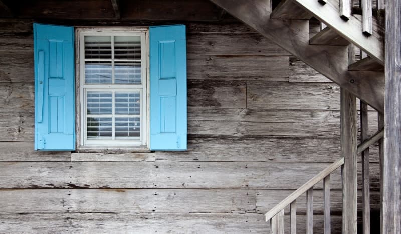 blue cabin