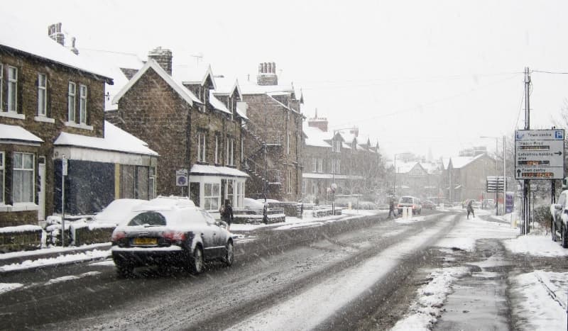 car in snow