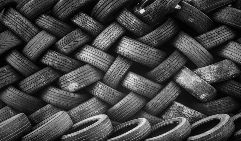 tyres stacked