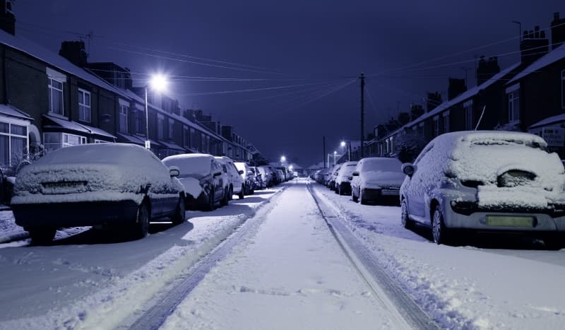 snowy road