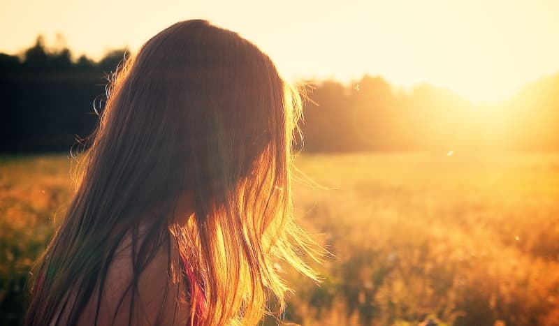 girl in field